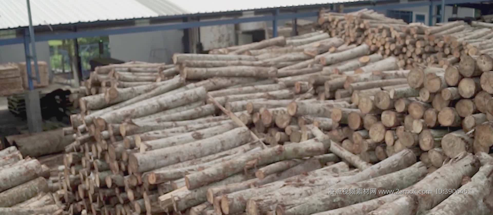 板材加工木材加工流水线工厂视频素材